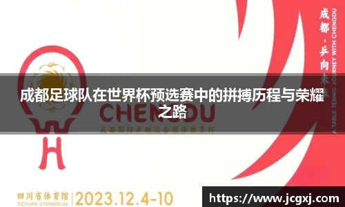 成都足球队在世界杯预选赛中的拼搏历程与荣耀之路